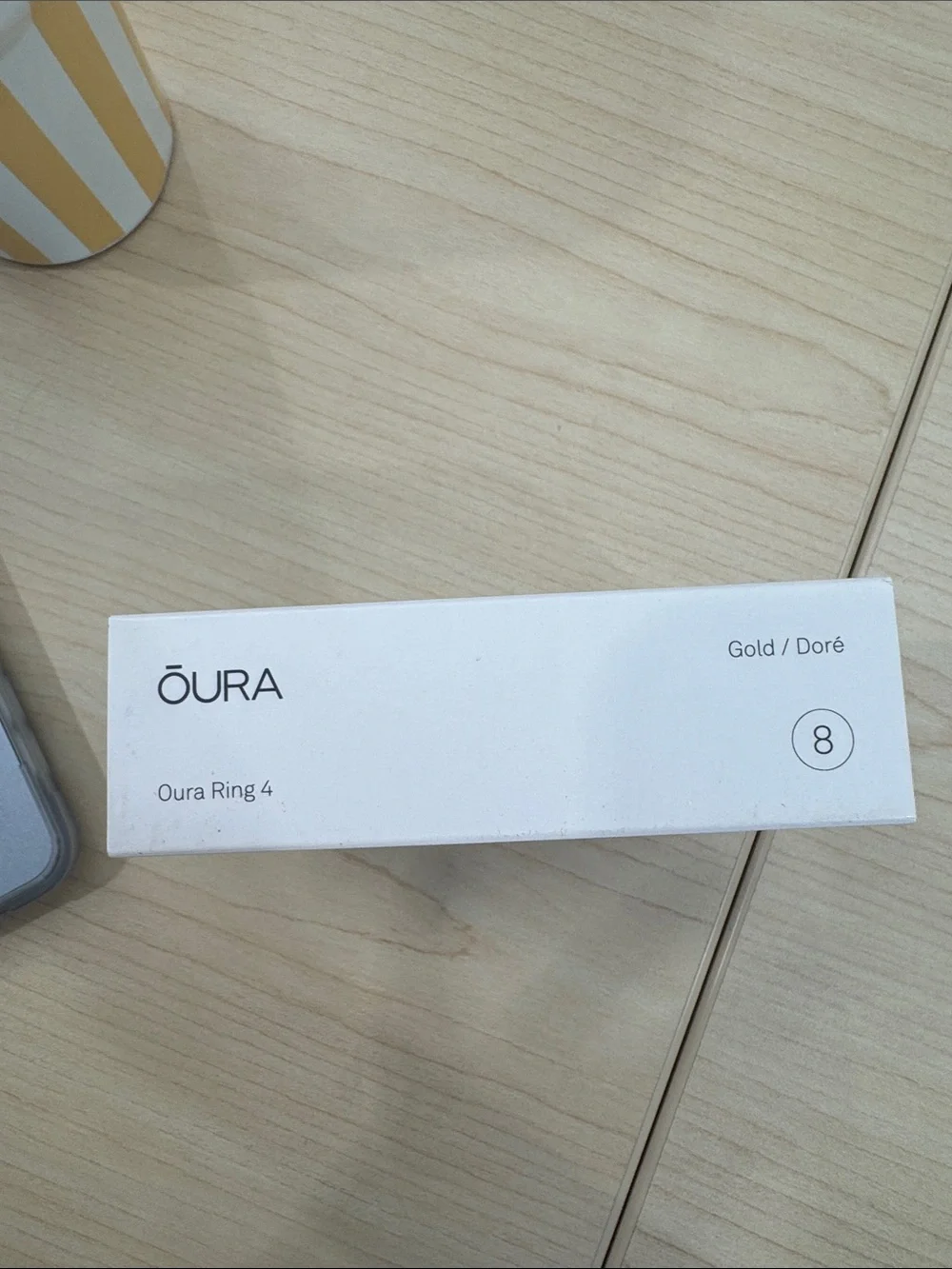 Oura Ring 4 — Gold size 8